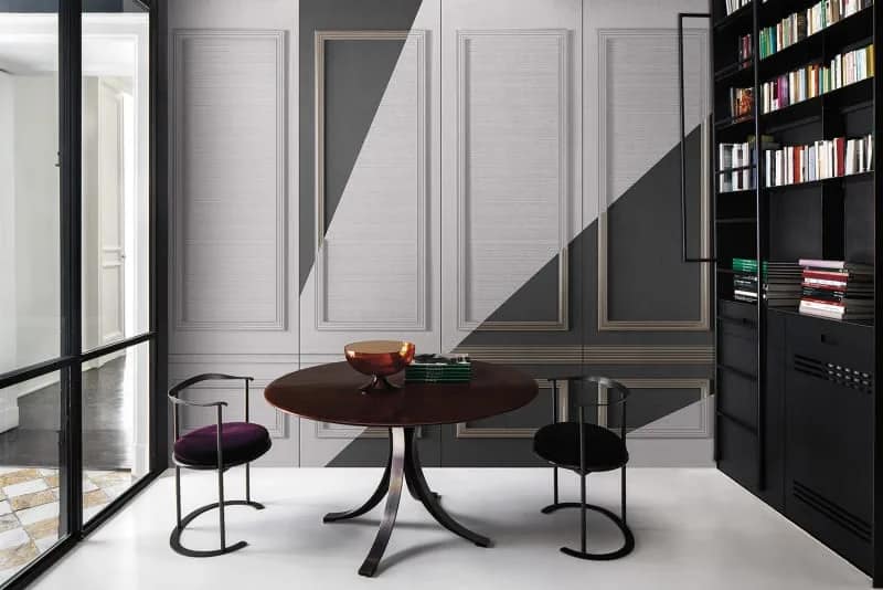 Gri Beyaz Diyagonal Geometrik Duvar Kağıdı